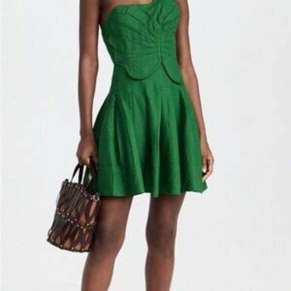 FARM Rio Elegant Green One-Shoulder Dress - Picture 3 of 9